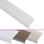 trappelister 15 stk. L-facon 90 cm aluminium sølvfarvet
