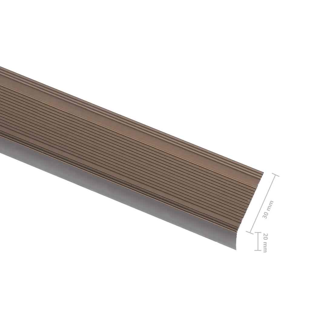 trappelister 5 stk. L-facon 90 cm aluminium brun