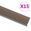 trappelister 15 stk. L-facon 90 cm aluminium brun