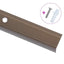 trappelister 5 stk. L-facon 90 cm aluminium brun