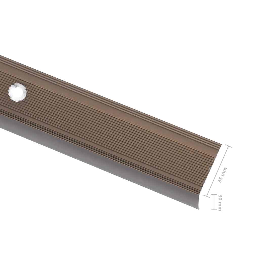 trappelister 5 stk. L-facon 90 cm aluminium brun