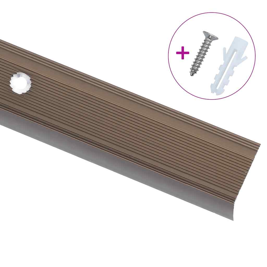 trappelister 15 stk. L-facon 90 cm aluminium brun