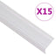 trappelister 15 stk. L-facon 100 cm aluminium sølvfarvet