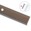 5 stk. trappelister L-facon 100 cm aluminium brun