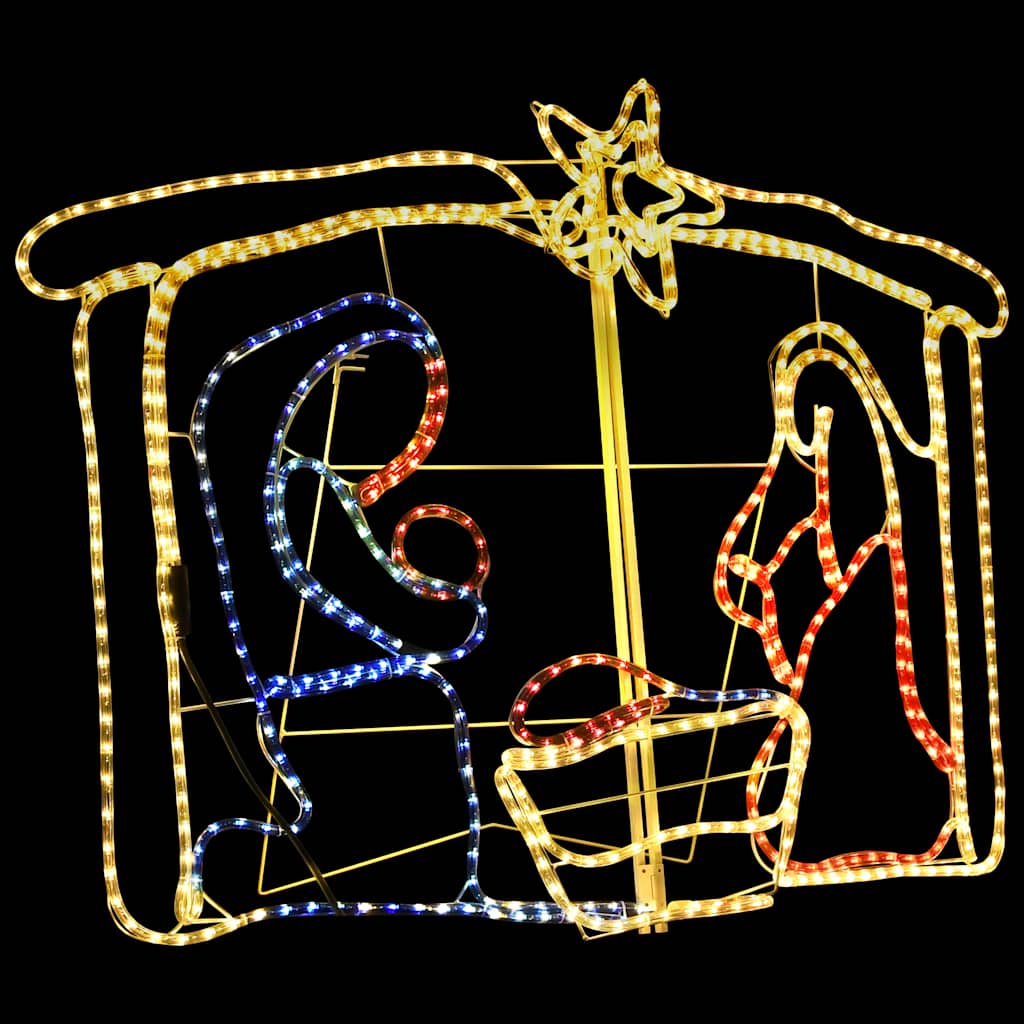 krybbespil 240 LED'er juledekoration 116x41x87 cm
