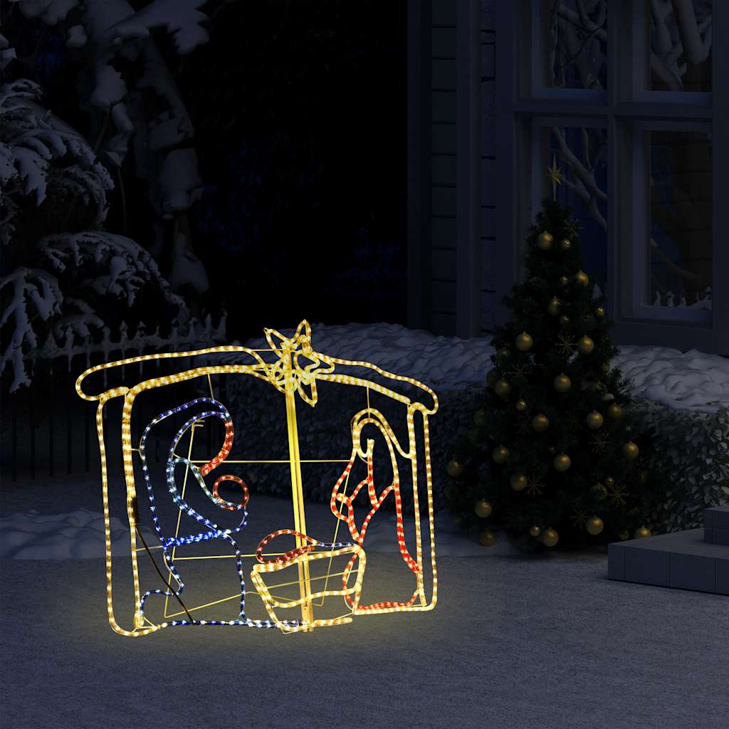 krybbespil 240 LED'er juledekoration 116x41x87 cm