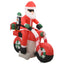 oppustelig julemand på motorcykel LED IP44 160 cm