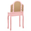 kosmetikbord med taburet 65x36x128 cm kejsertræ MDF pink