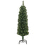 smalt kunstigt juletræ med juletræsfod 150 cm PVC grøn