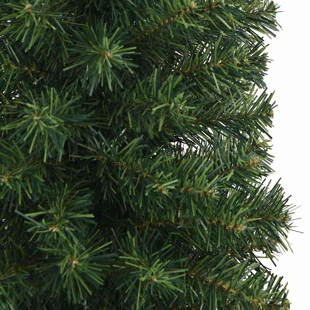 smalt kunstigt juletræ med juletræsfod 180 cm PVC grøn