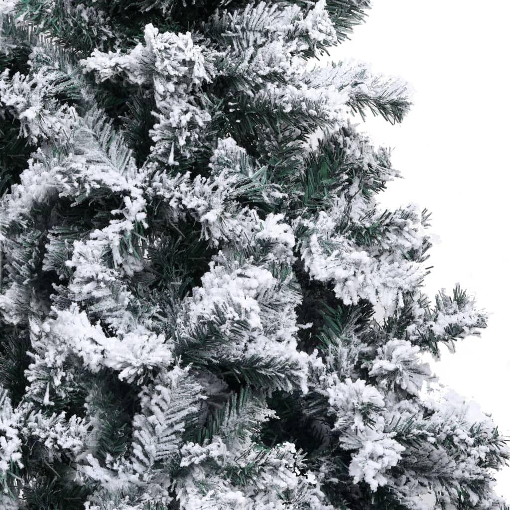 kunstigt juletræ med sne 180 cm PVC grøn
