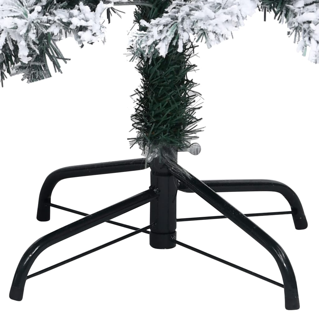 kunstigt juletræ med sne 180 cm PVC grøn