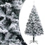 kunstigt juletræ med sne 210 cm PVC grøn