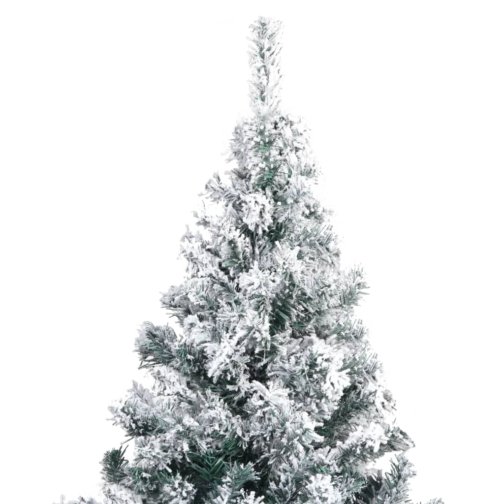 kunstigt juletræ med sne 210 cm PVC grøn