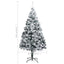 kunstigt juletræ med sne 240 cm PVC grøn