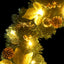 juleguirlande med LED-lys 2,7 m PVC grøn