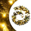 juleguirlande med LED-lys 2,7 m PVC sort