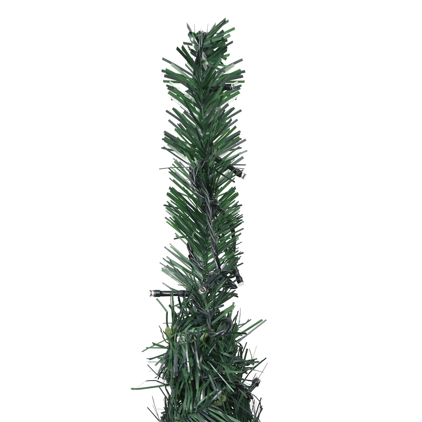 Juletræ with LED String Lights Grøn 150 x 150 cm PVC