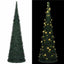 Juletræ with LED String Lights Grøn 150 x 150 cm PVC