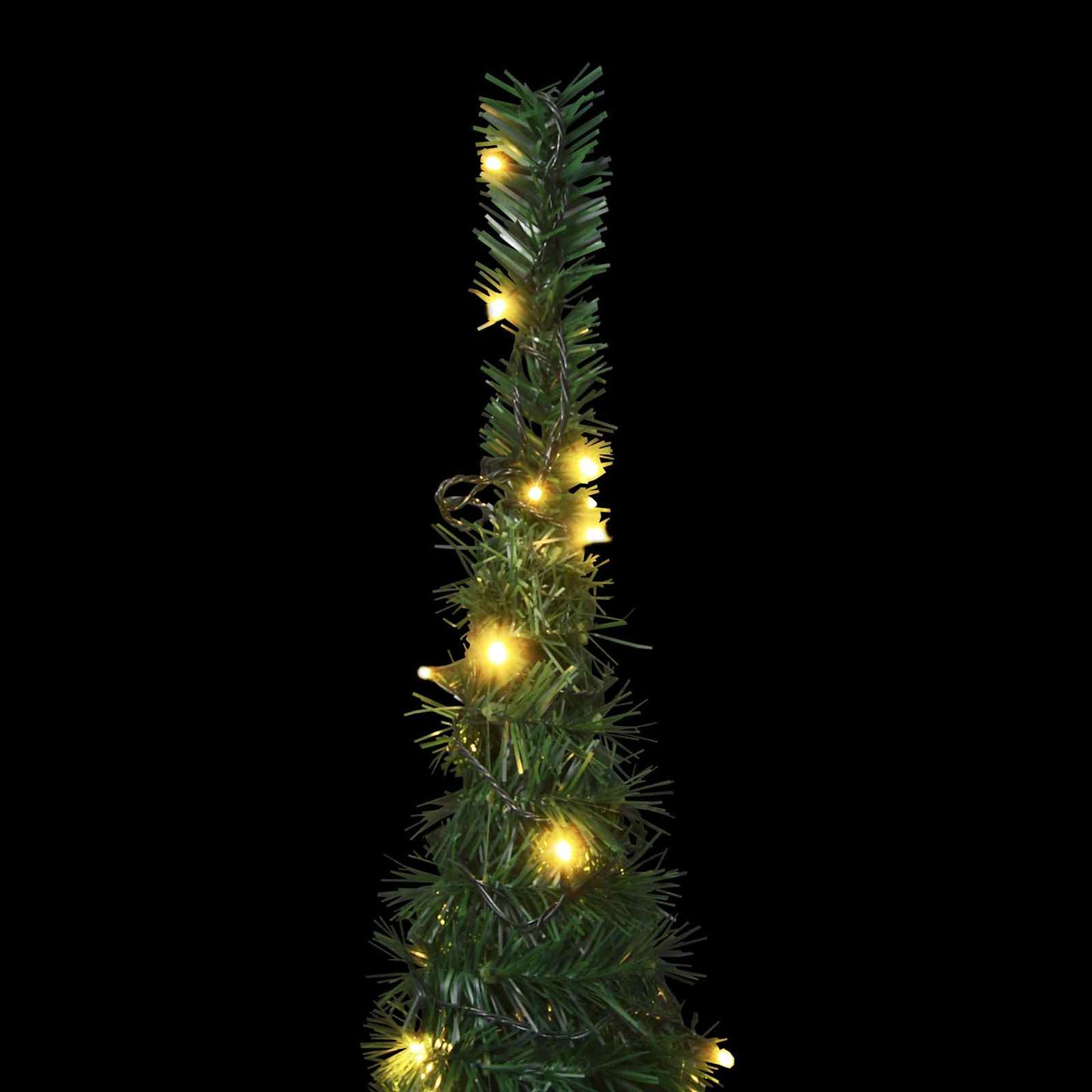 Juletræ with LED String Lights Grøn 150 x 150 cm PVC
