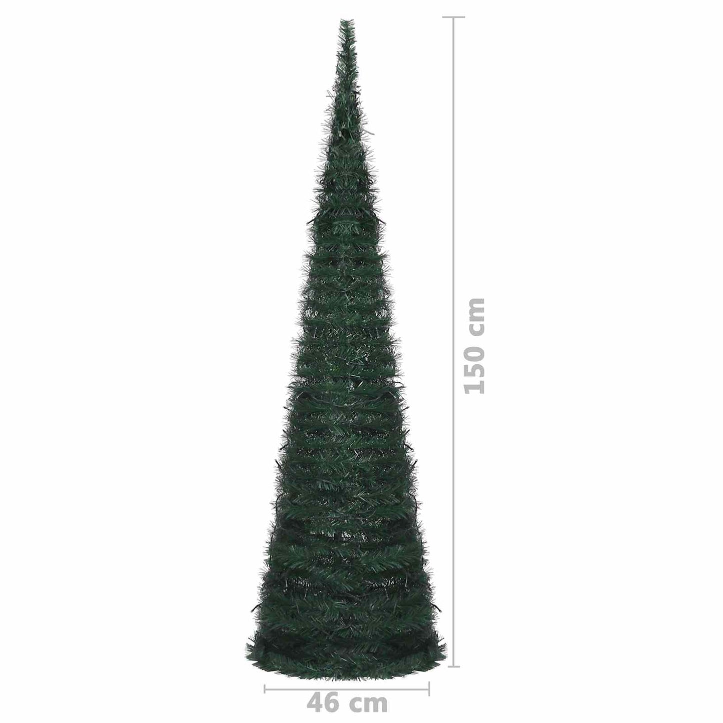 Juletræ with LED String Lights Grøn 150 x 150 cm PVC