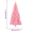 kunstigt juletræ med juletræsfod 210 cm PVC lyserød