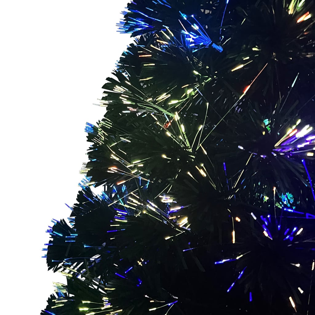 kunstigt juletræ med juletræsfod 150 cm fiberoptik grøn