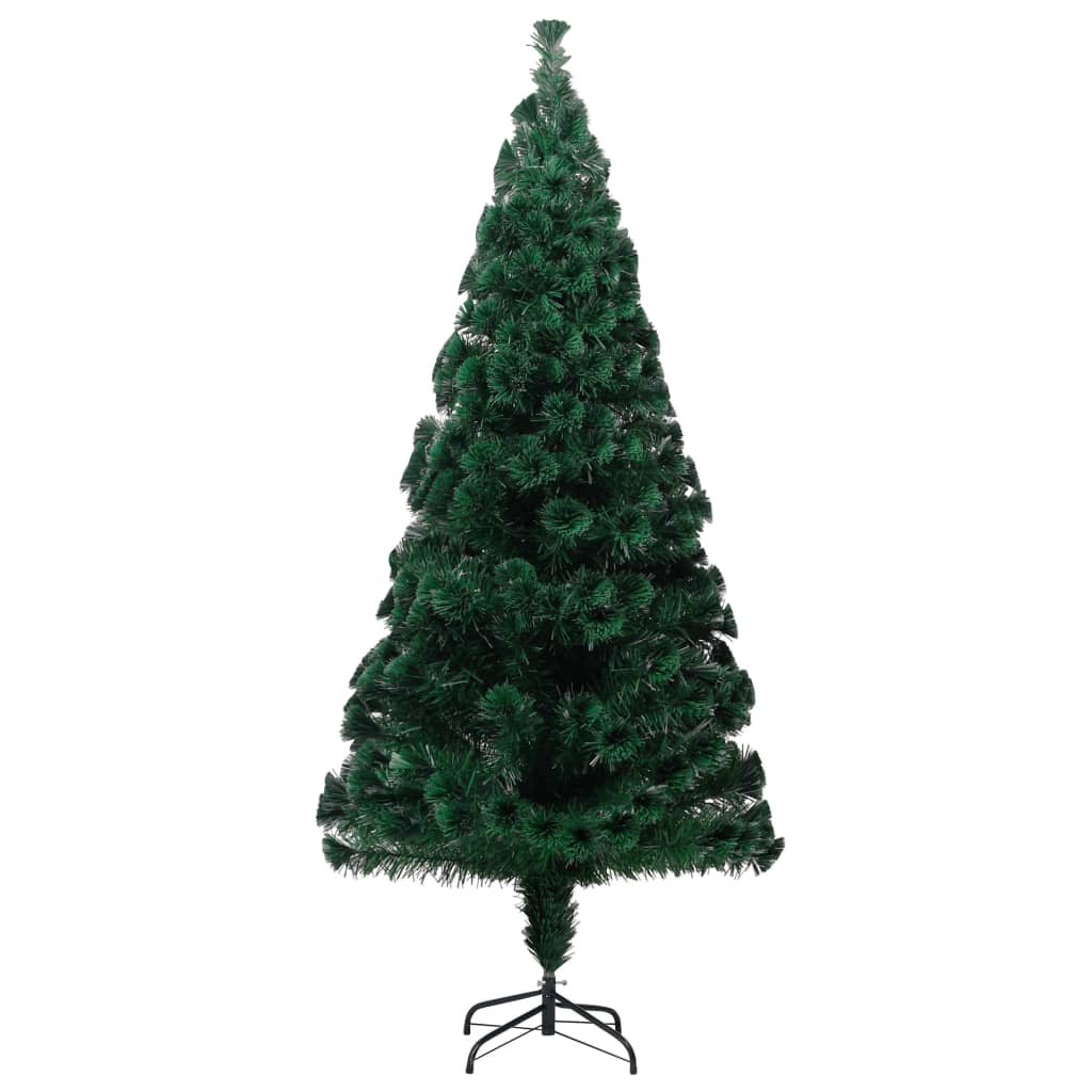 kunstigt juletræ med juletræsfod 240 cm fiberoptik grøn