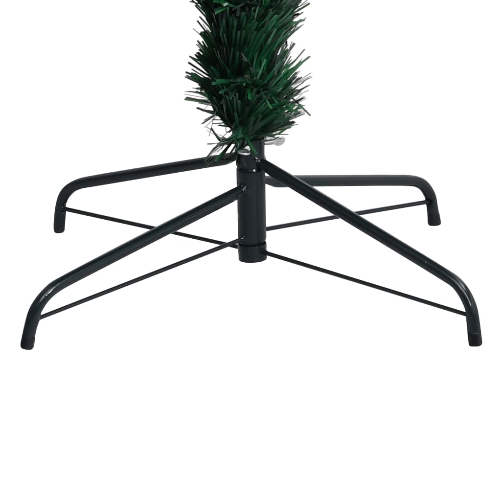 kunstigt juletræ med juletræsfod 240 cm fiberoptik grøn