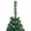 kunstigt halvt juletræ med juletræsfod 150 cm PVC grøn