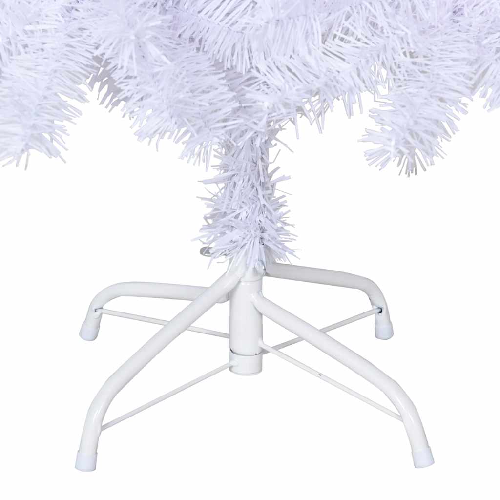 kunstigt juletræ med tykke grene 180 cm PVC hvid