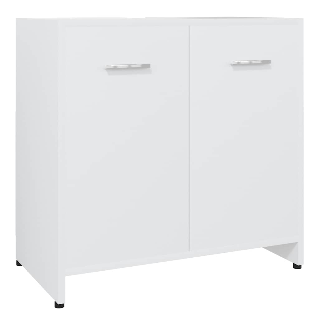 badeværelsesskab 60x33x61 cm konstrueret træ hvid