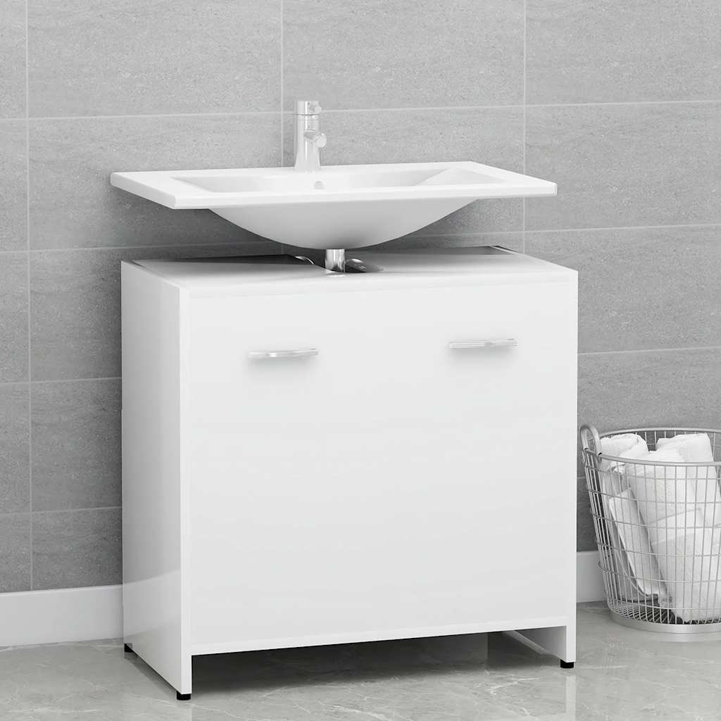 vidaXL badeværelsesskab 60x33x61 cm konstrueret træ hvid
