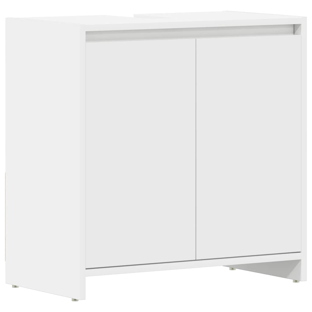 badeværelsesskab 60x33x61 cm konstrueret træ hvid
