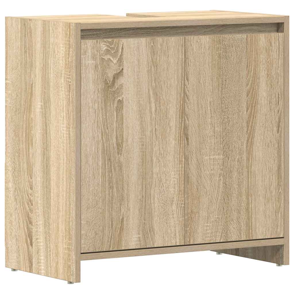 badeværelsesskab 60x33x61 cm konstrueret træ sonoma-eg