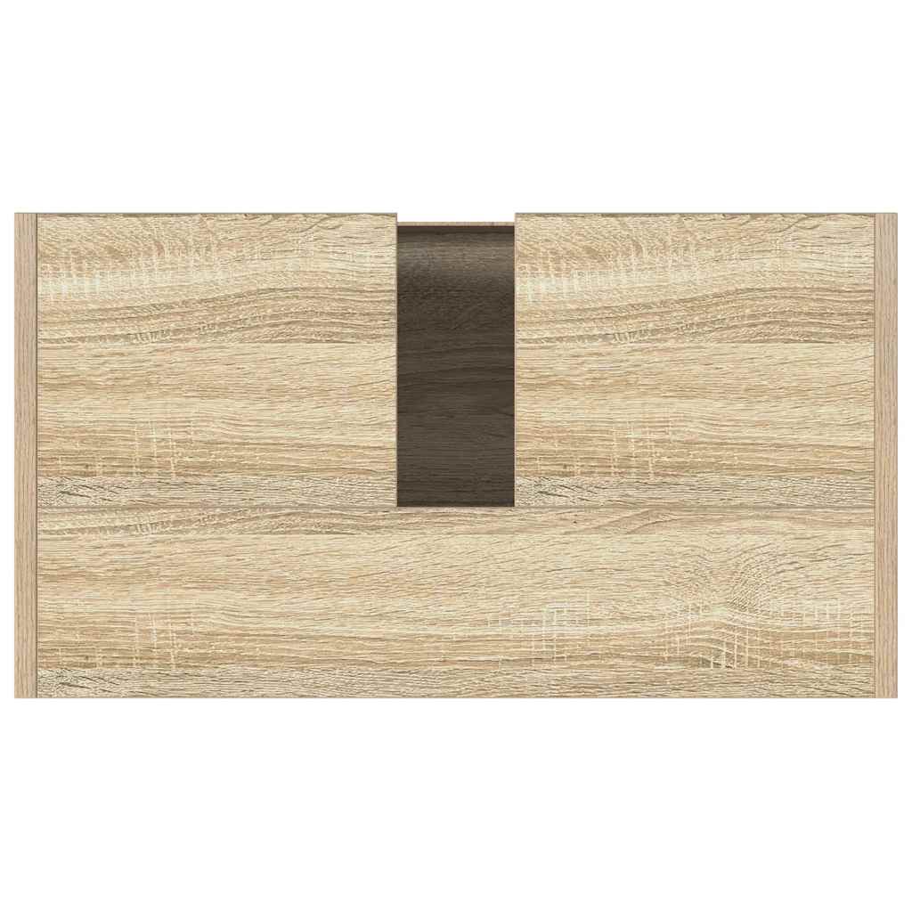 badeværelsesskab 60x33x61 cm konstrueret træ sonoma-eg