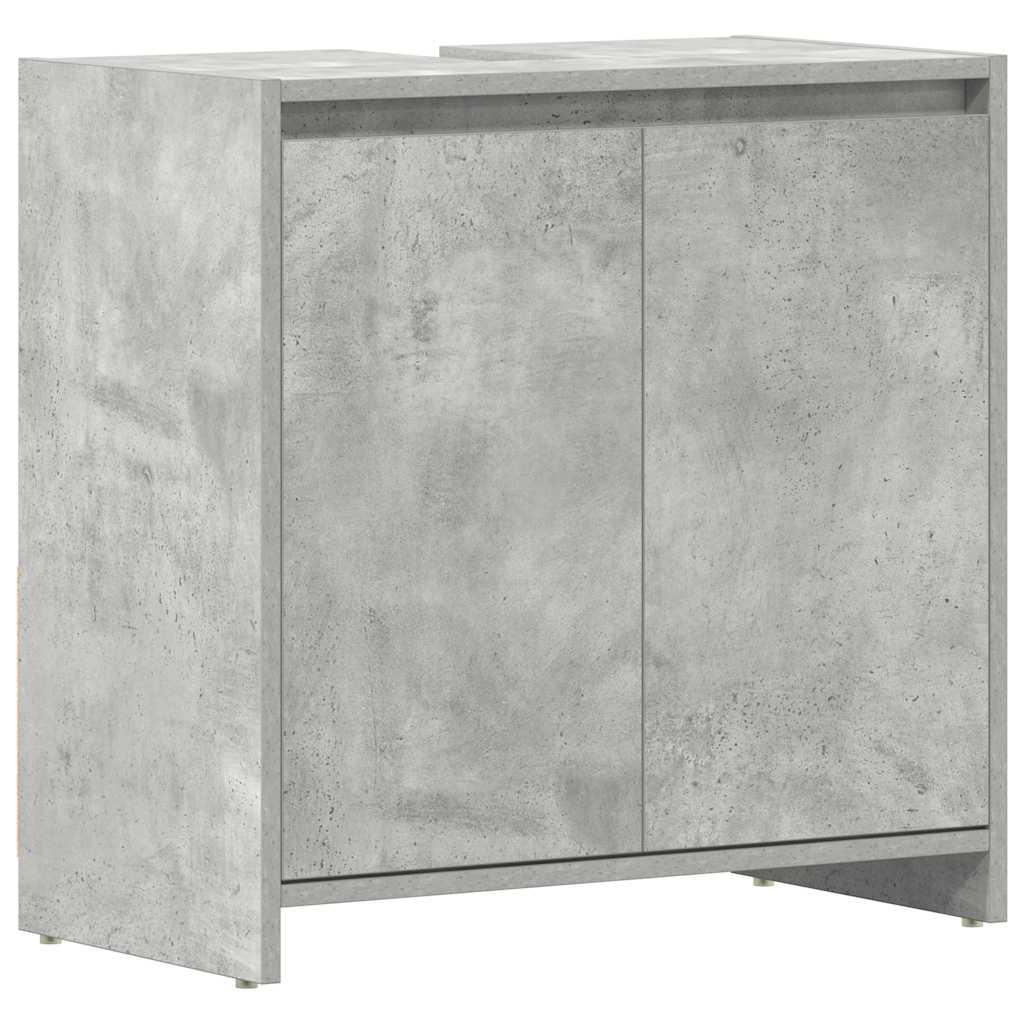badeværelsesskab 60x33x61 cm konstrueret træ betongrå