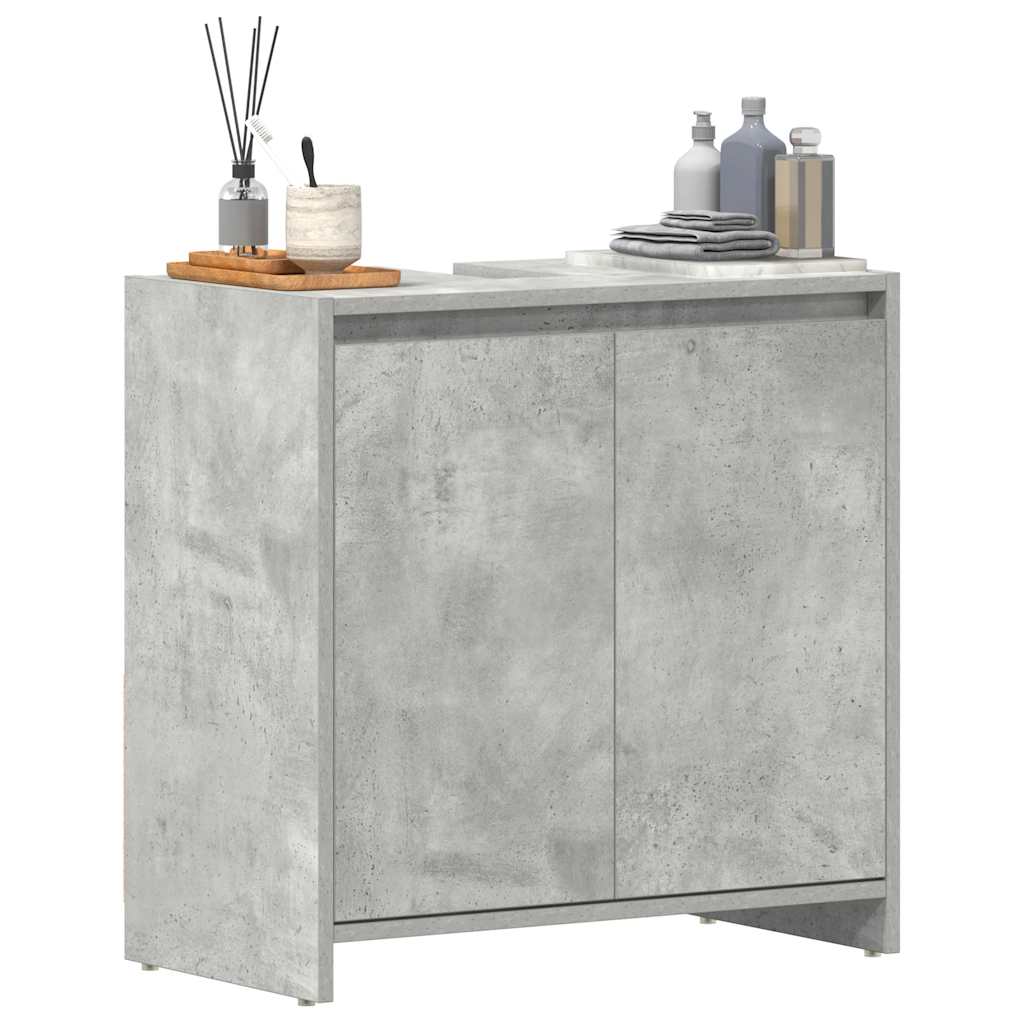 badeværelsesskab 60x33x61 cm konstrueret træ betongrå