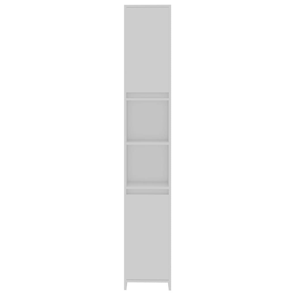 badeværelsesskab 30x30x183,5 cm konstrueret træ hvid