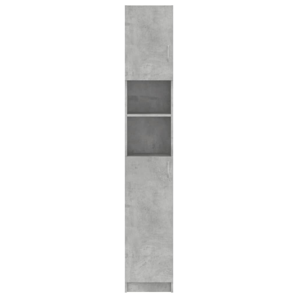 badeværelsesskab 32x25,5x190 cm konstrueret træ betongrå