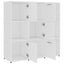 bogreol 90x30x90 cm konstrueret træ hvid