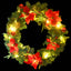 julekrans med LED-lys 60 cm PVC grøn