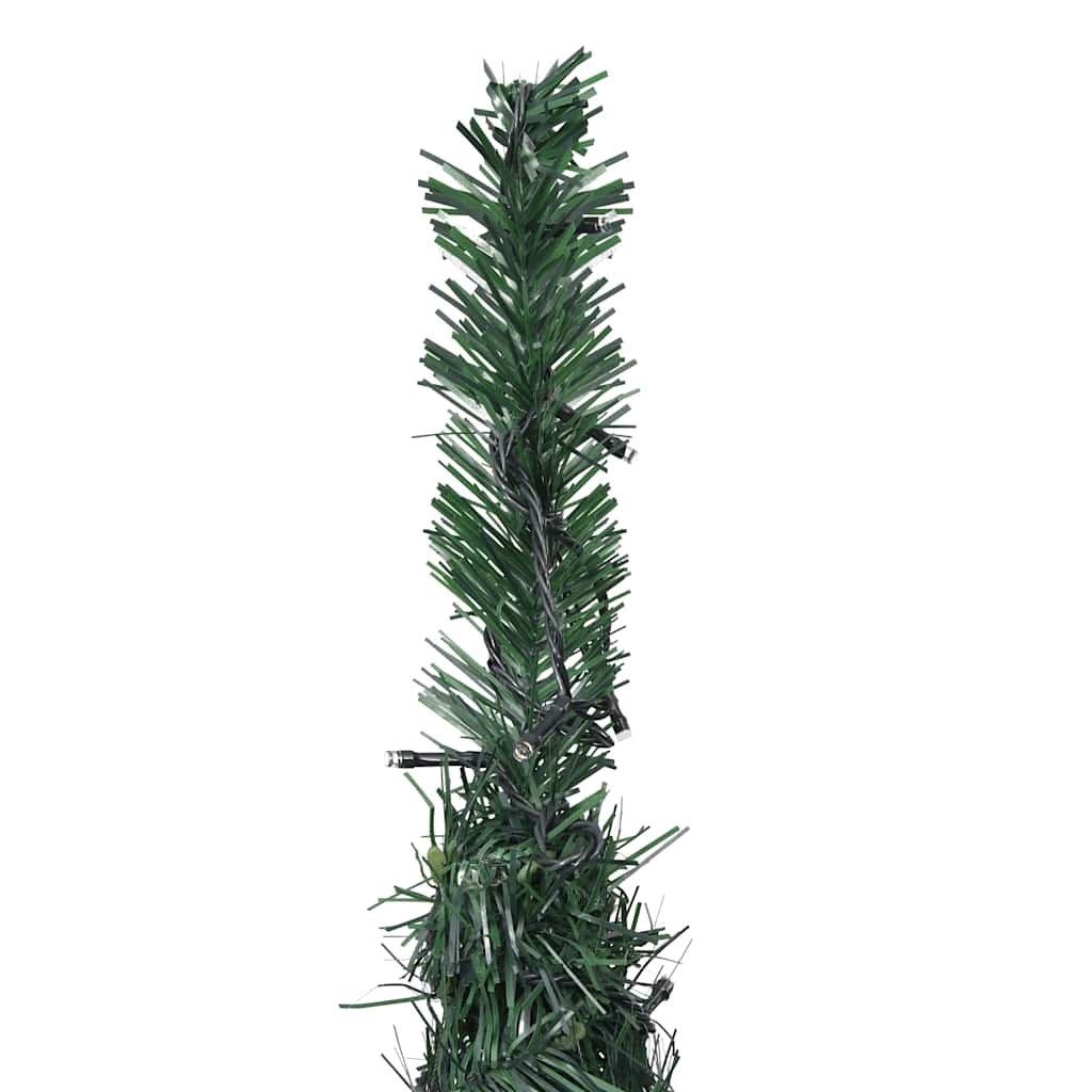 kunstigt pop op-juletræ med lys 150 cm grøn