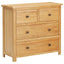 kommode 80x35x75 cm massivt egetræ
