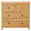 kommode 80x35x75 cm massivt egetræ