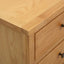 kommode 80x35x75 cm massivt egetræ