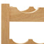 vinreol til 12 flasker 47x21x36 cm massivt egetræ