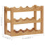 vinreol til 12 flasker 47x21x36 cm massivt egetræ