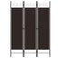 3-panels rumdeler 120x180 cm brun