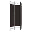 3-panels rumdeler 120x180 cm brun